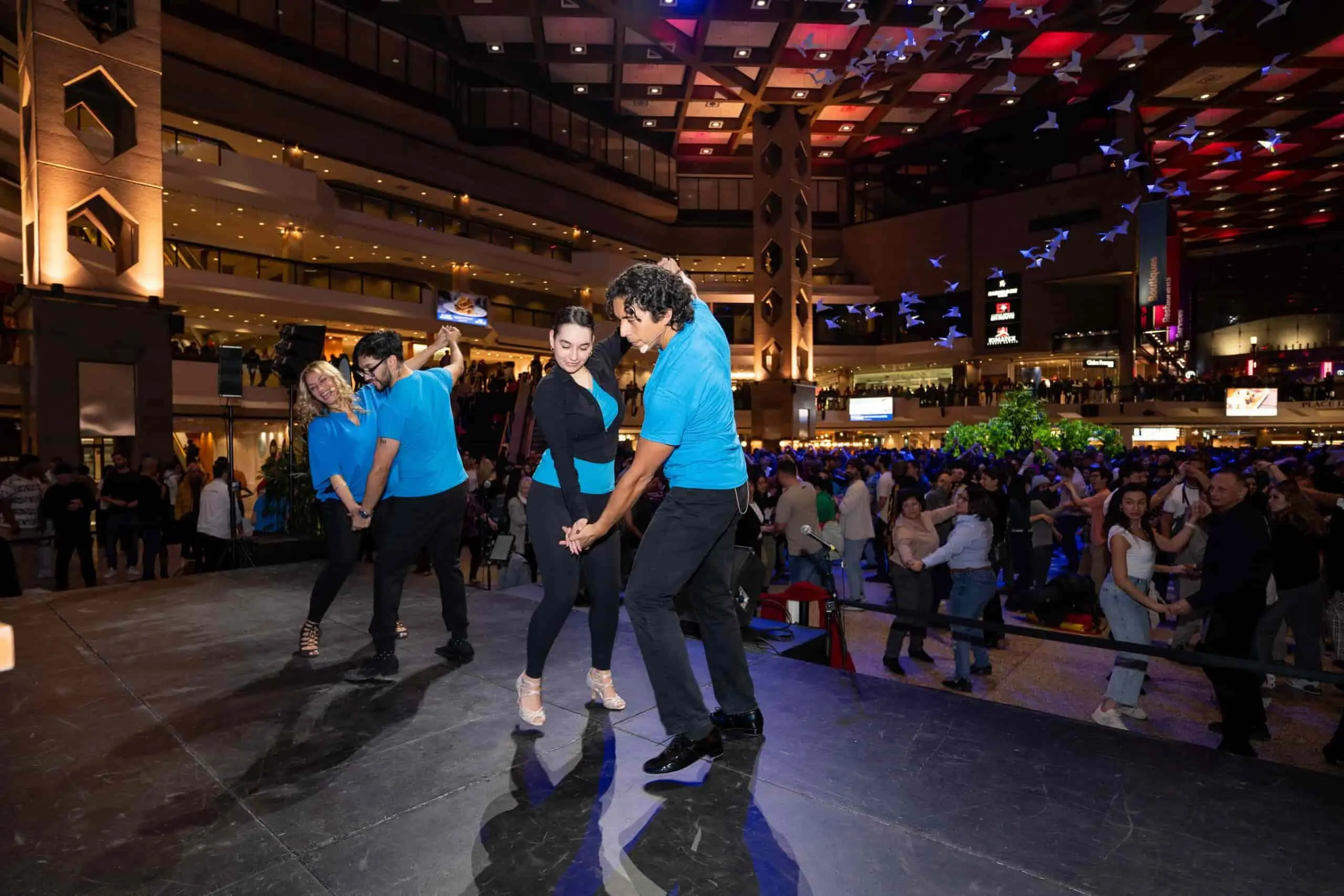 Dance artists and teachers on stage