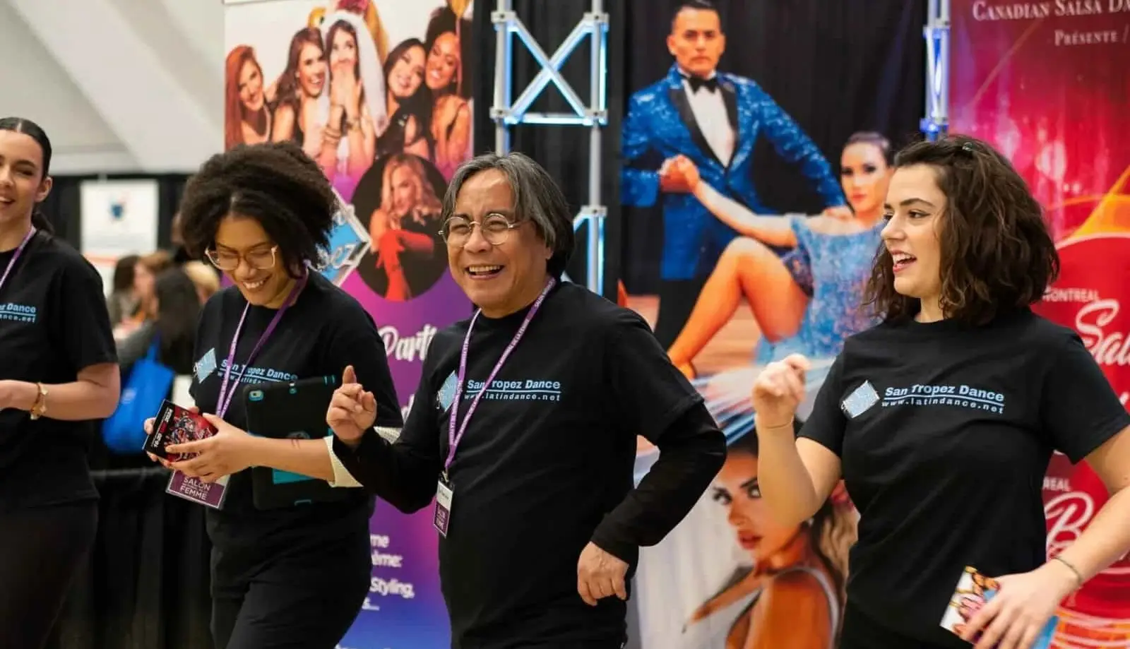 Volunteer supporting a dance event