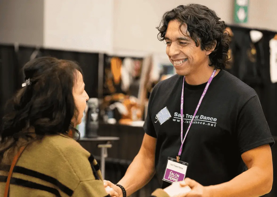 Volunteers supporting a Latin dance event